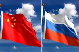 China Russia flags