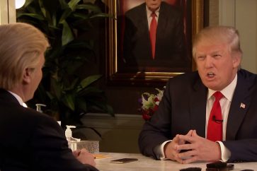 US presidential hopeful Donald Trump during interview