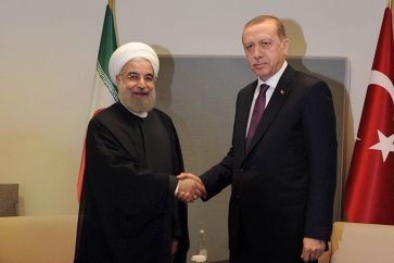 Iranian President Hasan Rouhani during his meeting with his Turkish counterpart Recep Tayyip Erdogan (Archive)