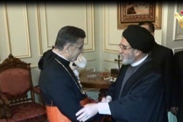 Hezbollah Politburo Chief Sayyed Ibrahim Amine Al-Sayyed and Maronite Patriarch Beshara Al-Rai