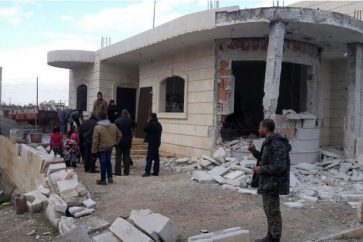 A House Damaged by Terrorists' shells on Nubbul town in Aleppo northern countryside
