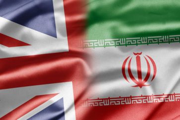 Iran British flags