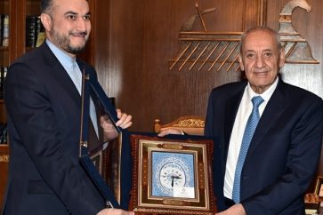 Iran's Diplomat Amir Abdollahian meets Speaker Nabih Berri in Beirut
