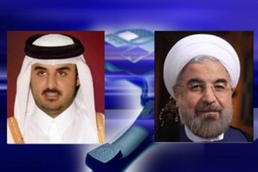 Iranian President Hassan Rouhani - Qatari Emir Sheikh Tamim Bin Hamad Al Thani