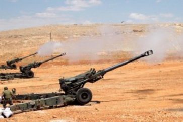 Lebanese army artillery