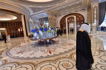 The lobby of the Ritz-Carlton hotel in Riyadh where many high-profile suspects detained in a major purge have been held since early November 2017. Giuseppe Cacace / AFP
