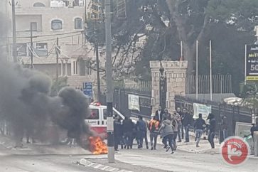 Clashes between Palestinian protesters and IOF in West Bank