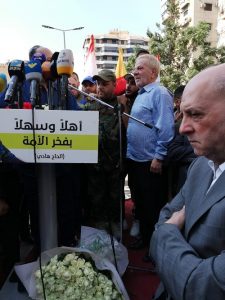 Le résistant Wissam Doulani arrivé dans la banlieue sud de Beyrouth