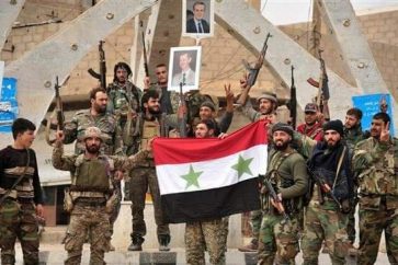Syrian soldiers in Khan Sheikhoun