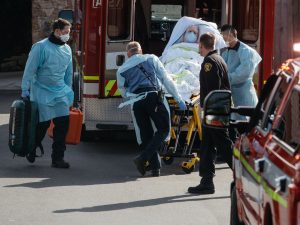 A patient was removed from a nursing home in Kirkland in Washington (February 29, 2020).