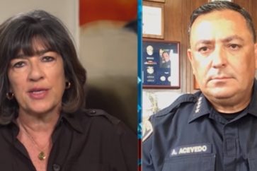 Houston police chief Art Acevedo in an interview with CNN anchor Christiane Amanpour
