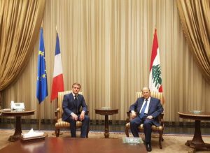 Emmanuel Macron et Michel Aoun