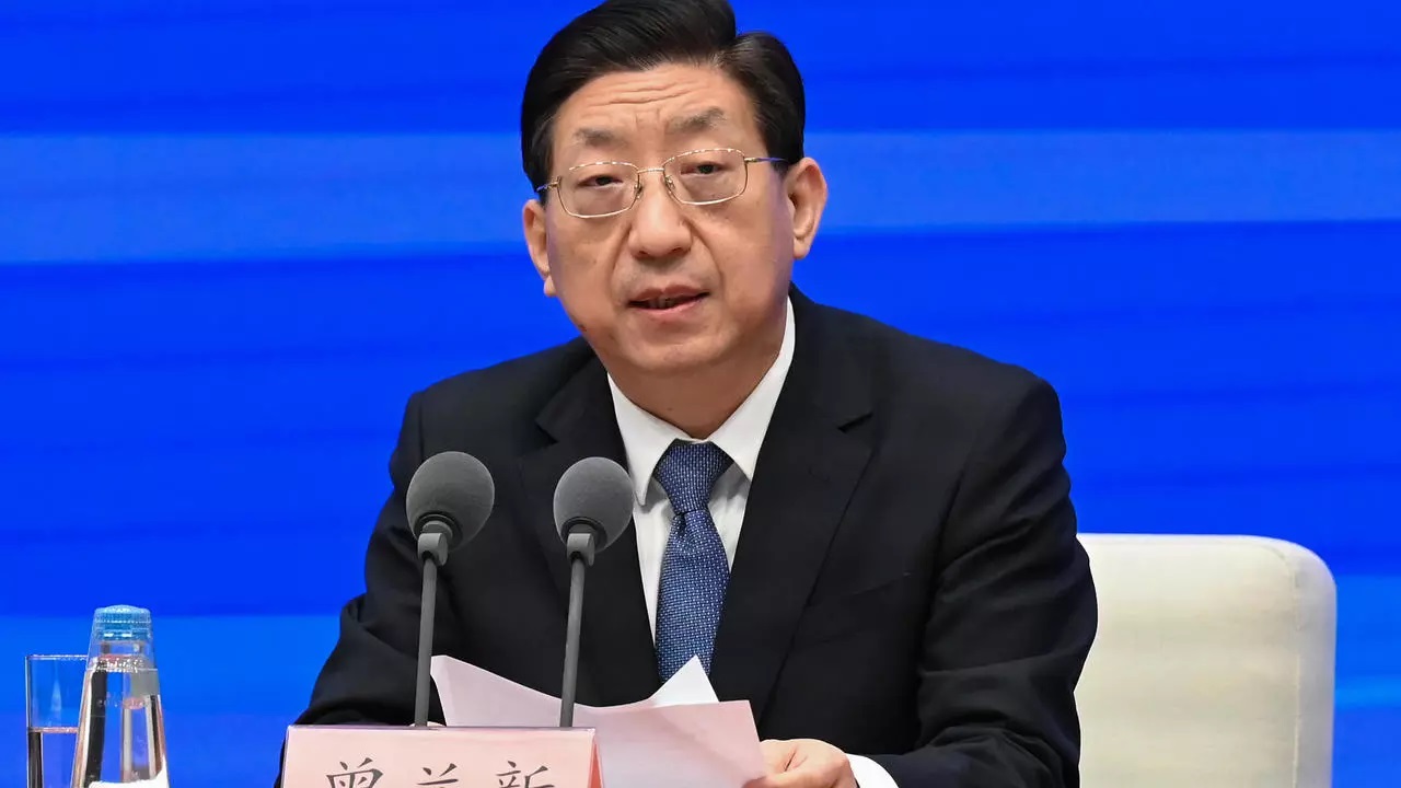 Chinese Deputy Head of the National Health Commission Zeng Yixin,.