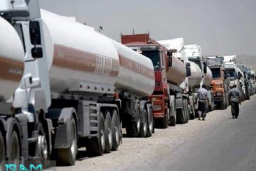 Photo said o be showing tankers carrying Iranian fuel oil heading from the Syrian port of Baniyas to Lebanon (September, 2021).
