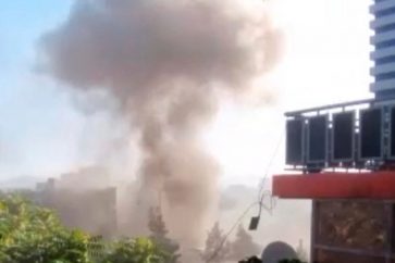 A view shows smoke rising as seen from a building in Kabul, Afghanistan June 18, 2022 in this still image obtained by Reuters from a social media video via REUTERS. THIS IMAGE HAS BEEN SUPPLIED BY A THIRD PARTY.