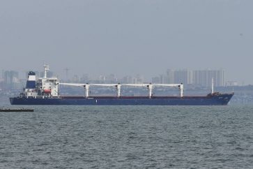 Dry cargo ship carrying Ukrainian grain