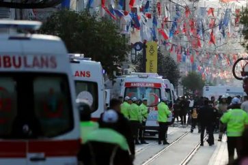 Istanbul blast ambulance