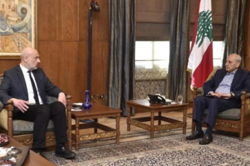 House Speaker Nabih Berri hosting Caretaker Minister of Interior and Municipalities Judge Bassam Mawlawi