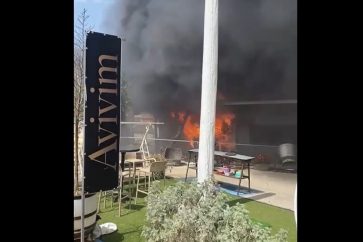 Screen capture of a video showing damage in an Israeli structure in Avivim (March 26, 2024).