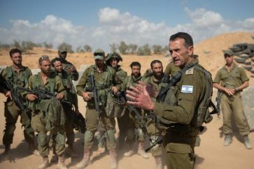 Chief of Israeli Military Staff Herzi Halevi commanding his soldiers