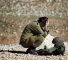 An Israeli female soldier appears in distress during a military exercise (photo from archive).