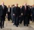 President Masoud Pezeshkian (C) flanked by Turkey's Recep Tayyip Erdogan (R) and Azerbaijan's Ilham Aliyev, July 4, 2025.